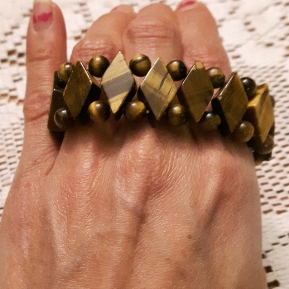 Beaded tigereye Stone stretchy bracelet - Picture 8 of 9